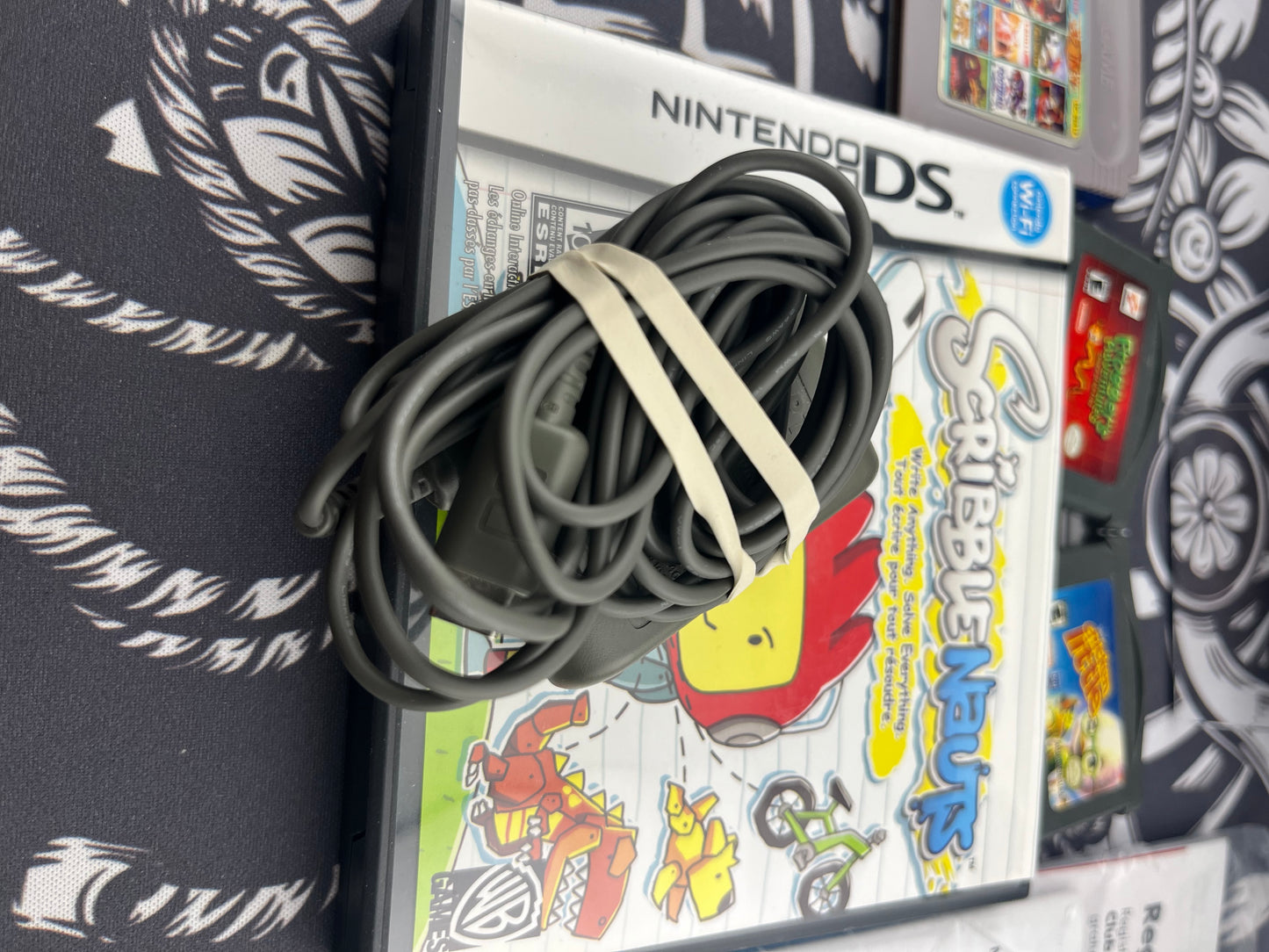 Nintendo DS Lite Cobalt Blue & Black System in Box w/Charger Excellent Mint! CIB+ 4 games (Charity)