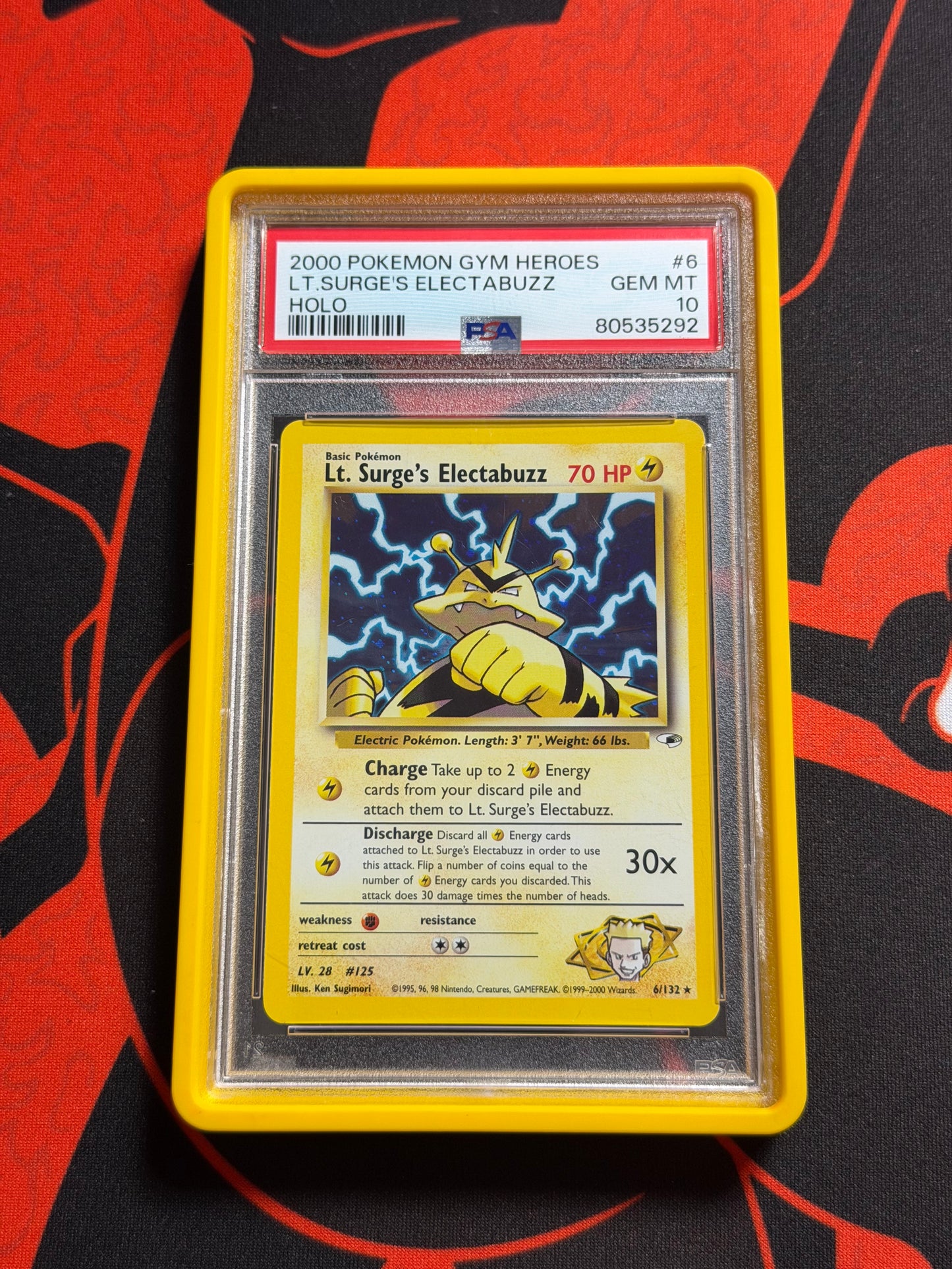 2000 Pokémon Gym Heroes LT Surge Electabuzz PSA 10