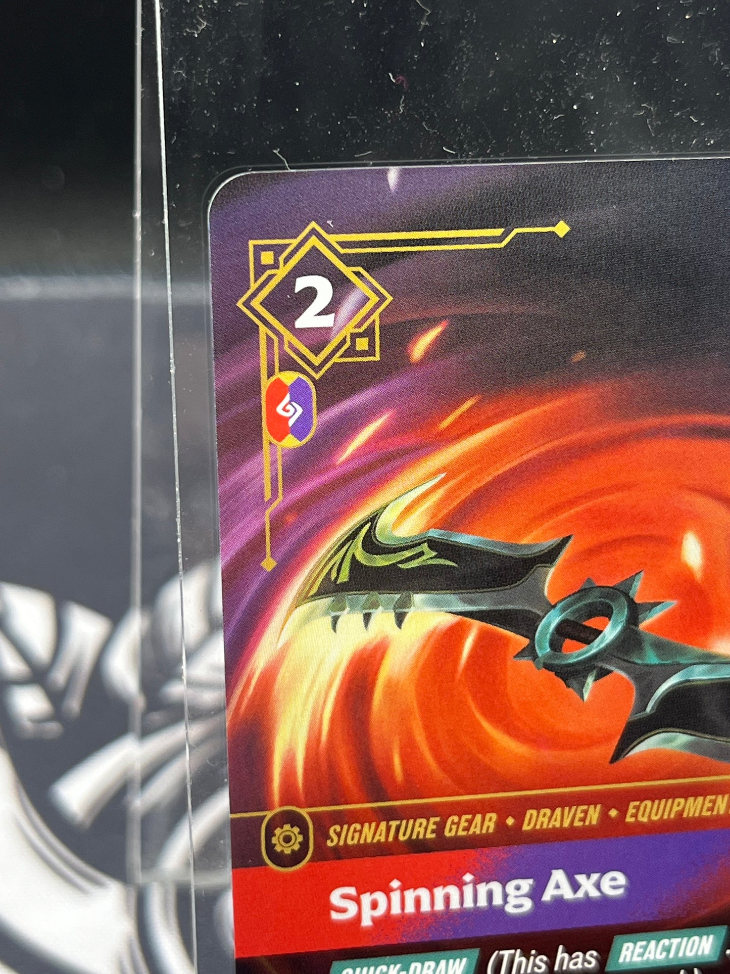Spinning Axe SFD 186/221 - Signature Draven Gear - Spiritforged Riftbound NM