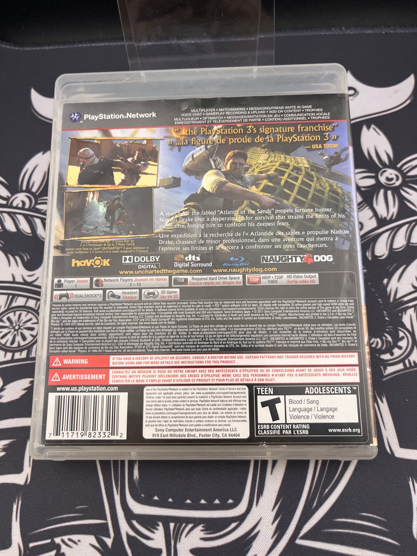 Uncharted 3 Drakes Deception PS3 (No Manual)