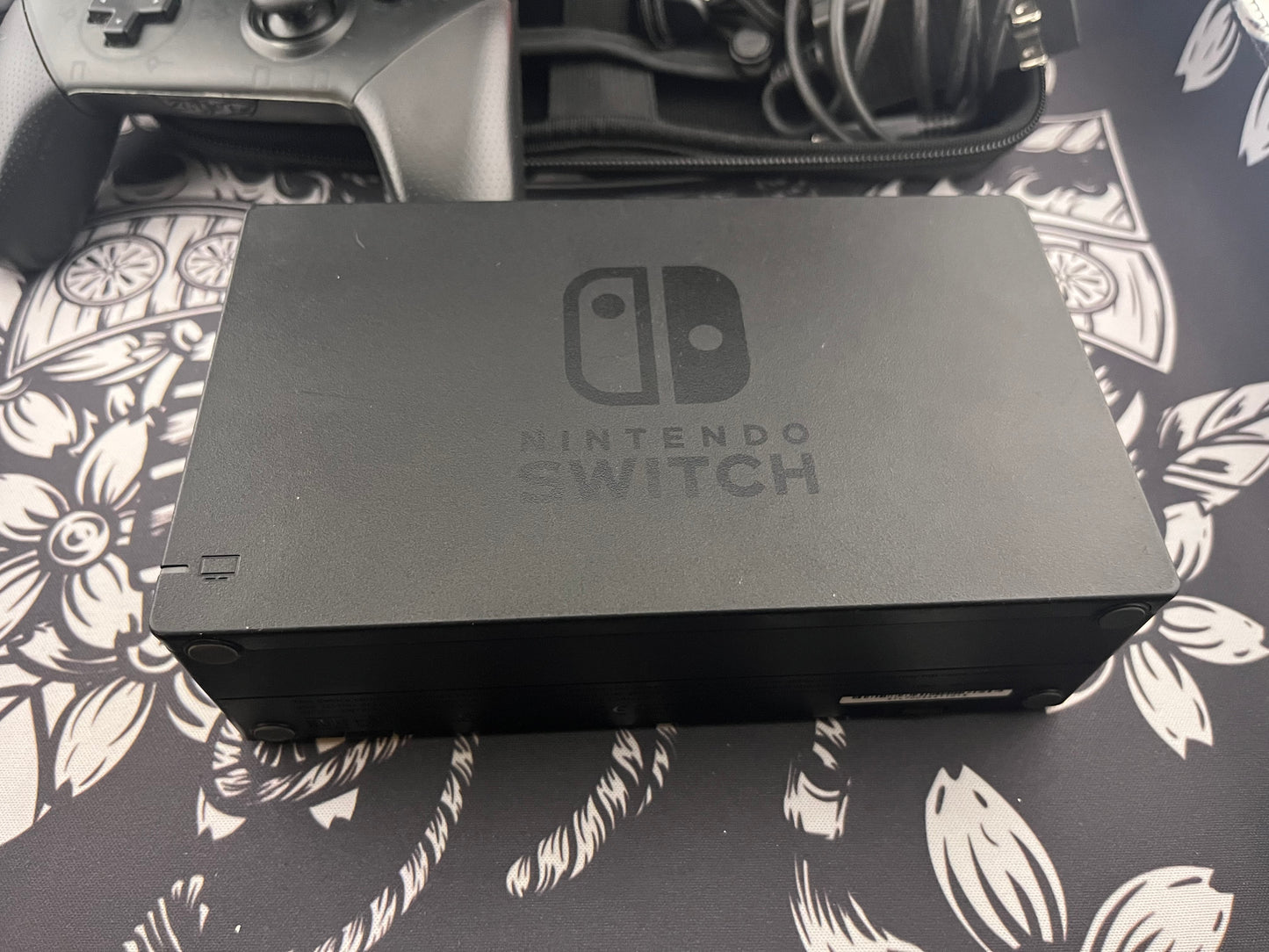 Nintendo Switch Red and Blue Joy Cons with Arms and Pro Controller