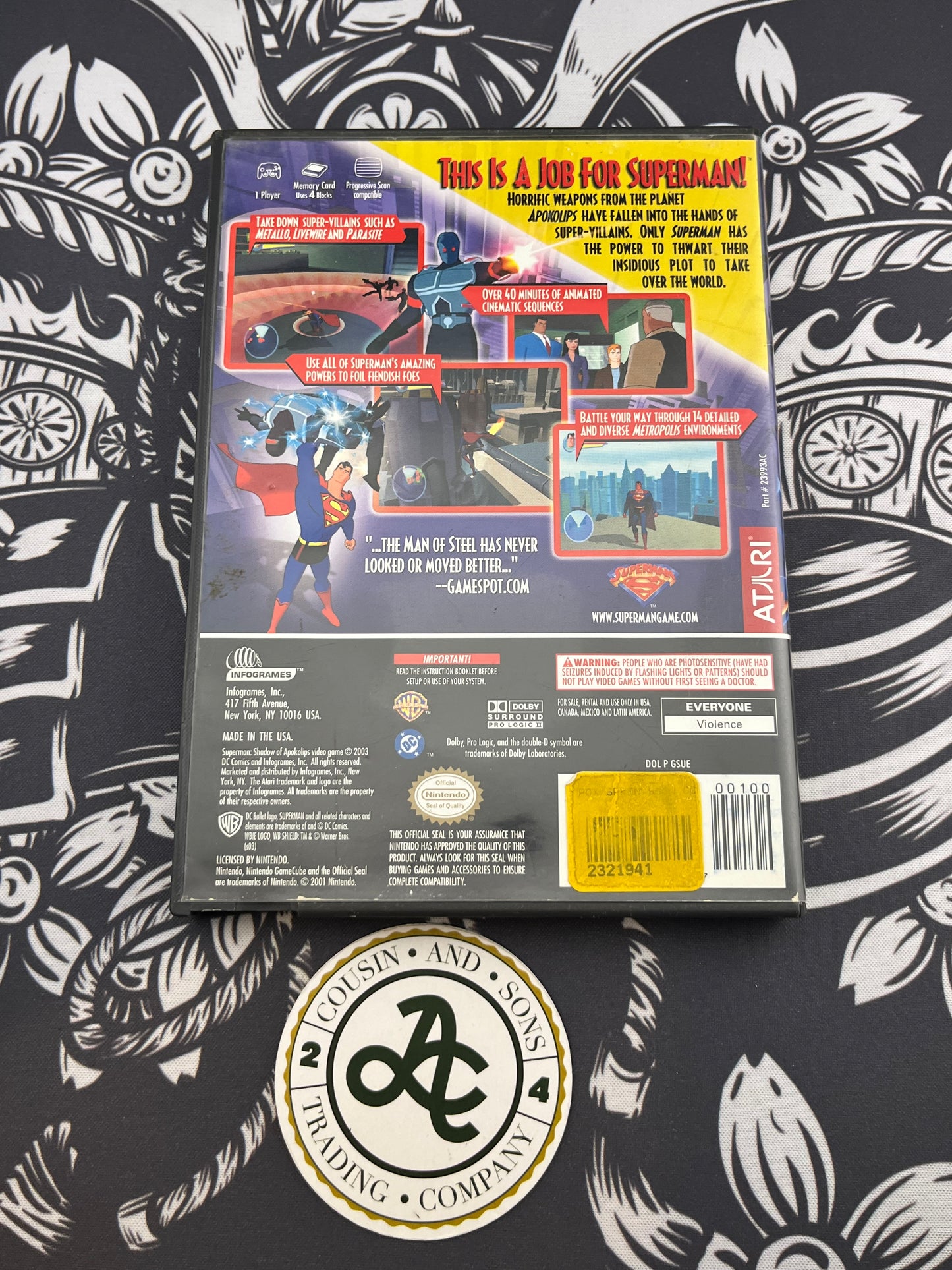 Superman Shadow of Apokolips GameCube CIB
