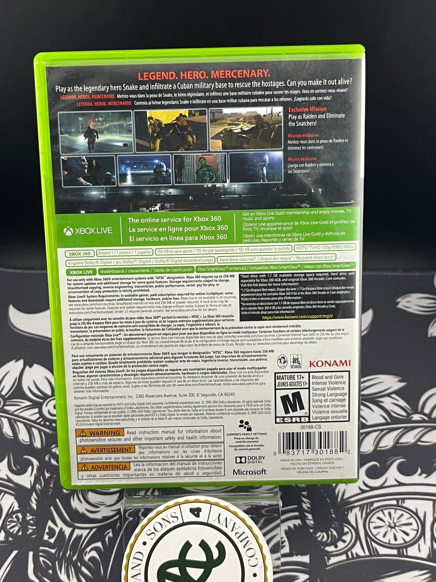 Metal Gear Solid V Ground Zeroes Xbox 360 CIB