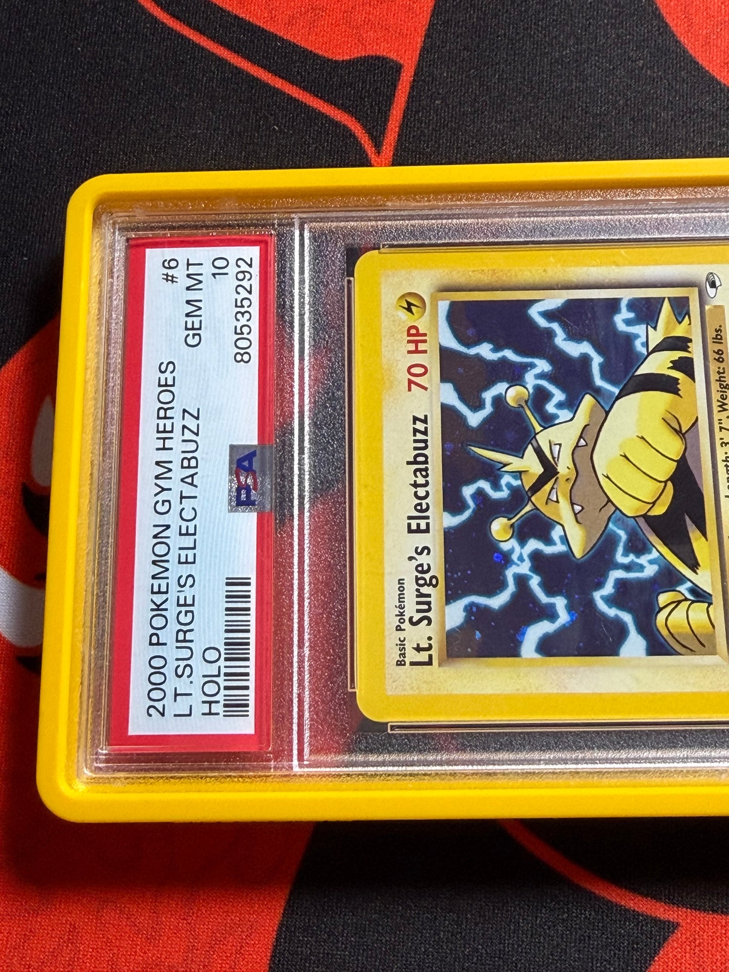2000 Pokémon Gym Heroes LT Surge Electabuzz PSA 10