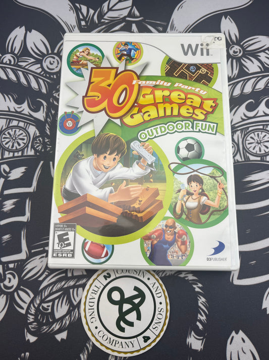 Family Party 30 Great Games Outdoor Fun Wii CIB