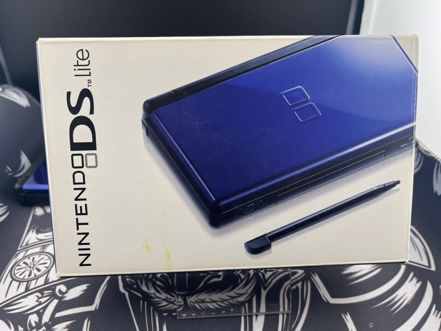 Nintendo DS Lite Cobalt Blue & Black System in Box w/Charger Excellent Mint! CIB+ 4 games (Charity)