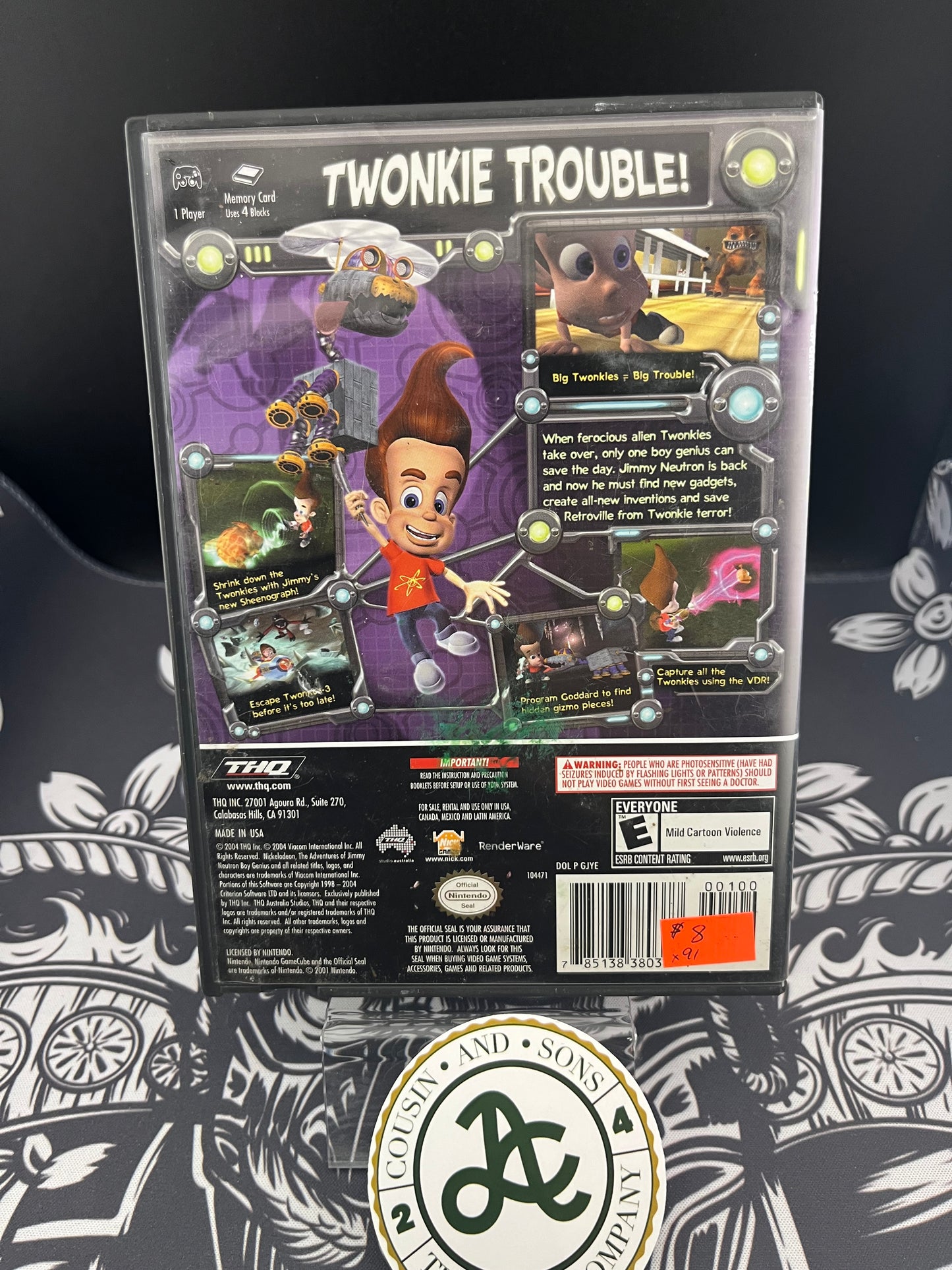 Jimmy Neutron Boy Genius Attack of The Twonkies GameCube CIB