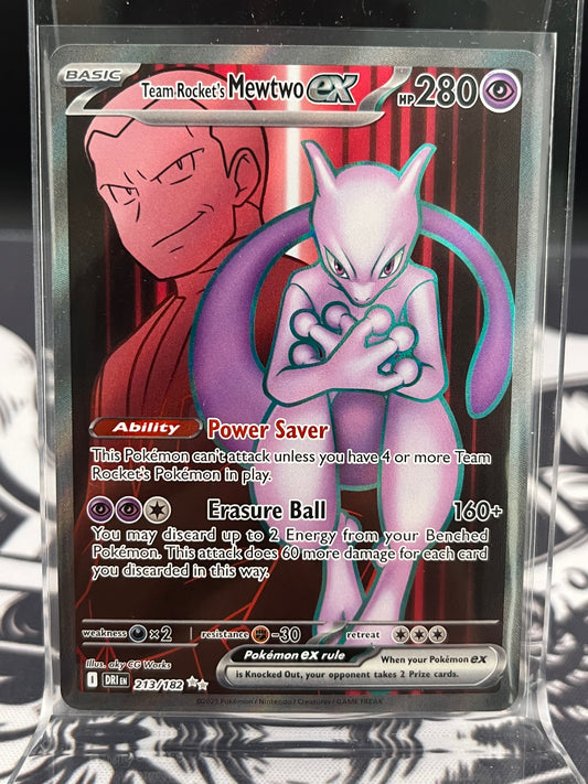 Team Rocket Mewtwo EX 213/182 NM