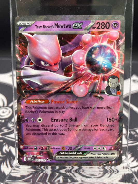 Pokemon - Team Rocket's Mewtwo ex - 081/182 - Double Rare - Destined Rivals - NM