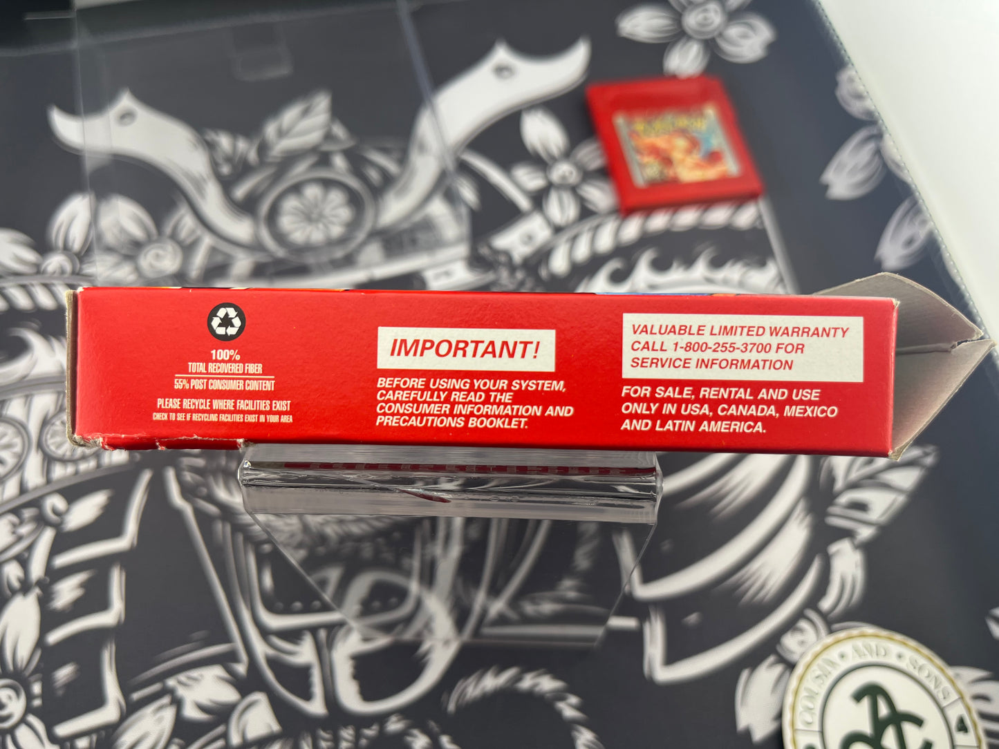 Pokémon Red First Print Gameboy Box Game and Manual