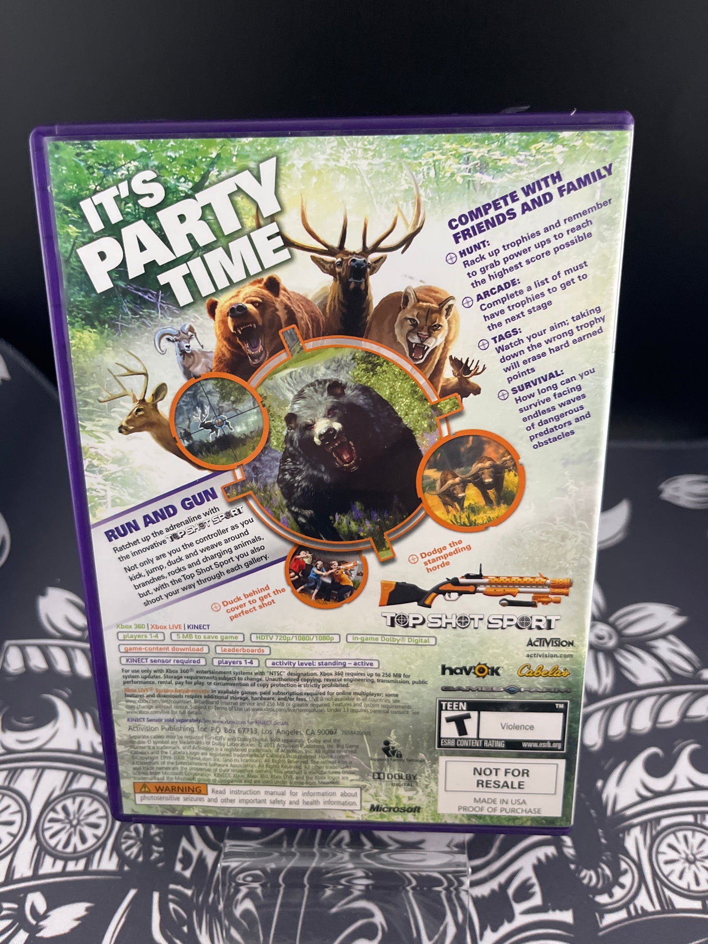 Cabela’s Big Game Hunter Hunting Party Kinect Xbox 360 CIB