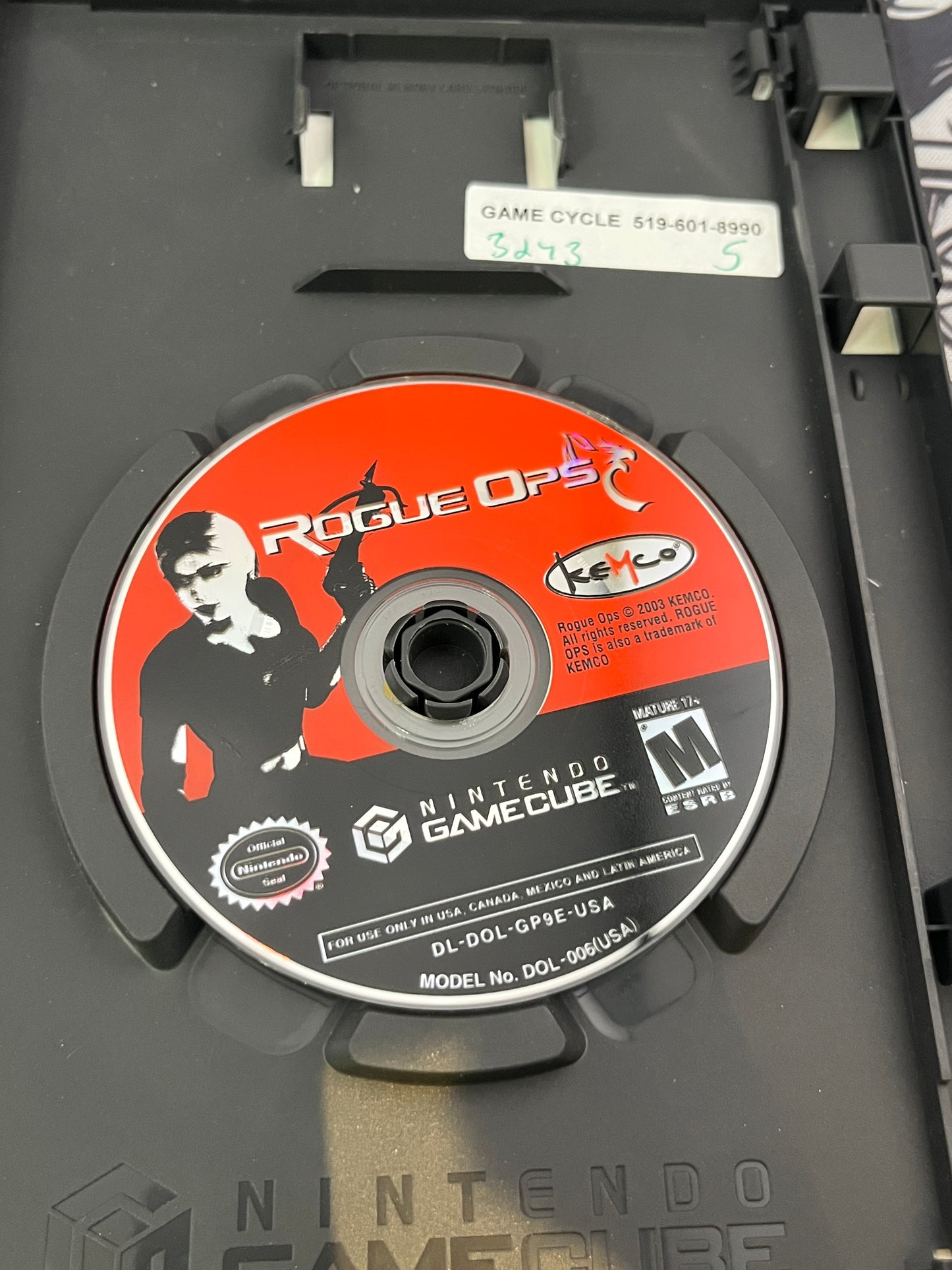 Rogue Ops Gamecube No Manual