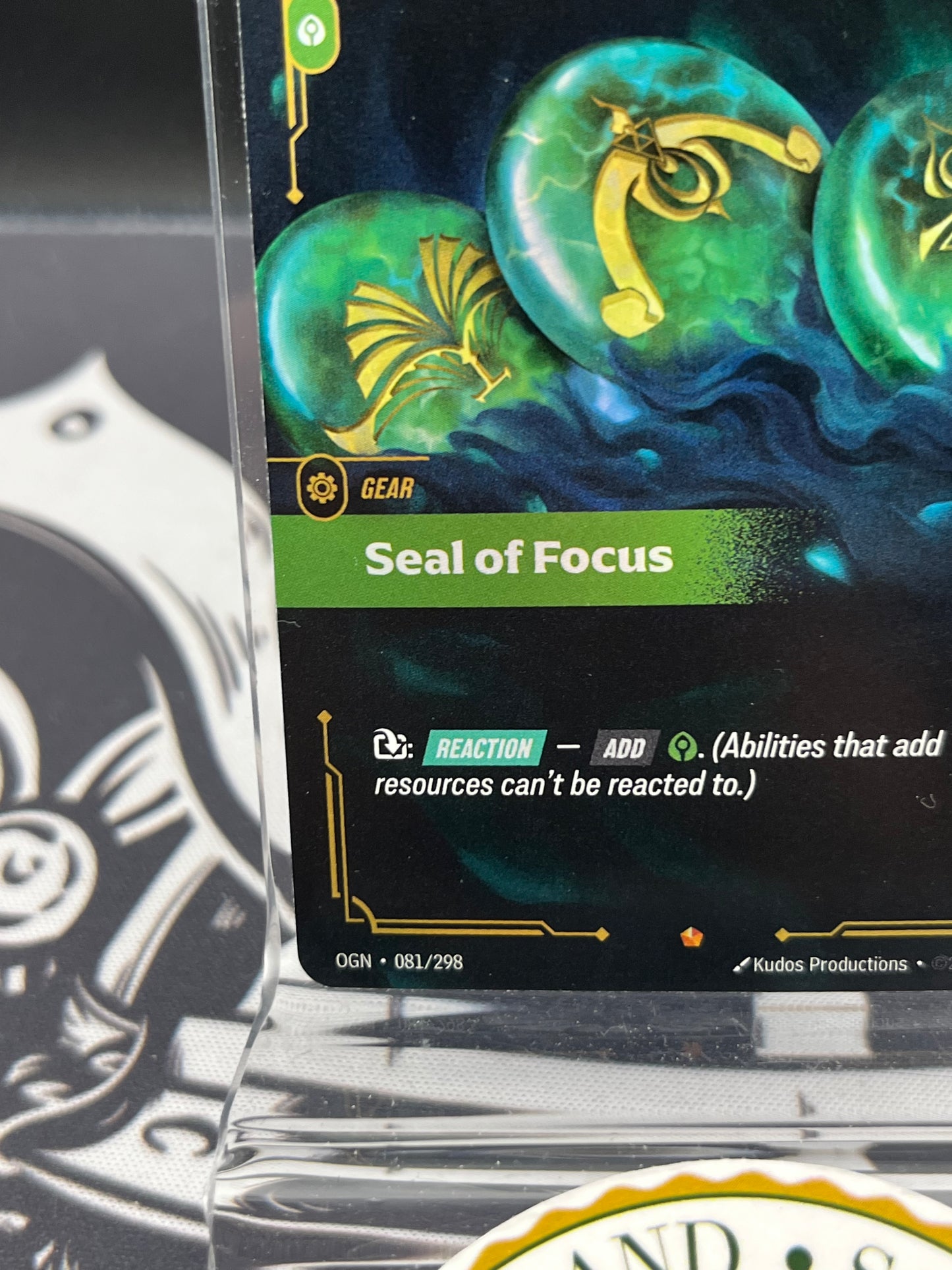 Seal of Focus Riftbound TCG League of Legends 081/298 Origins NM FOIL