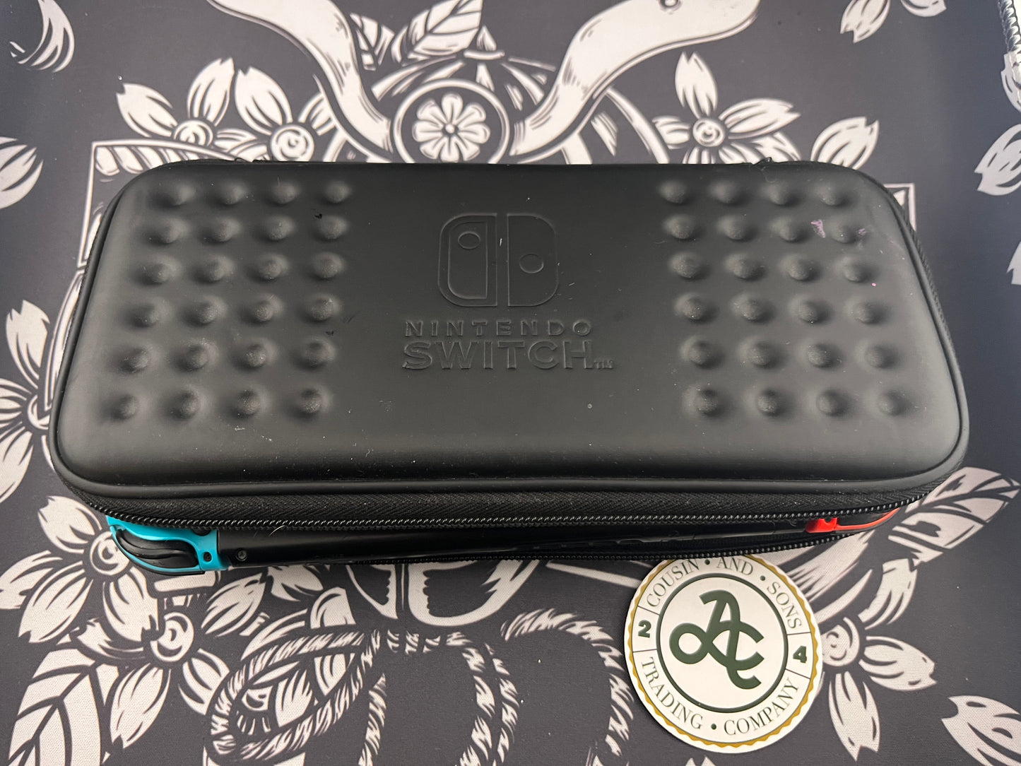 Nintendo Switch Red and Blue Joy Cons with Arms and Pro Controller