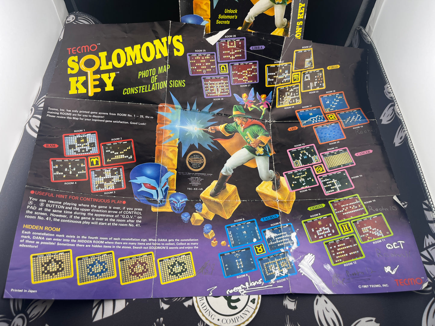 Solomon’s Key NES - Box, manual, Cartridge (broken box)