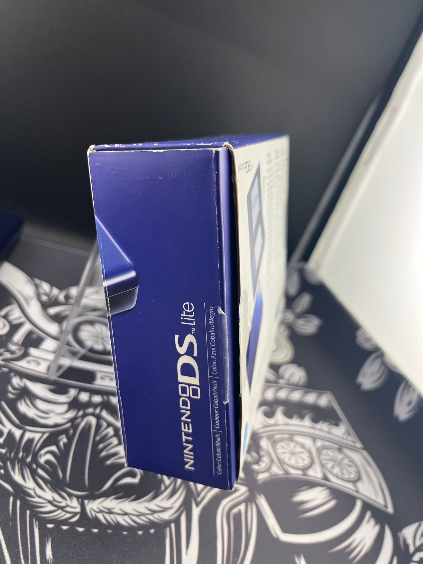 Nintendo DS Lite Cobalt Blue & Black System in Box w/Charger Excellent Mint! CIB+ 4 games (Charity)