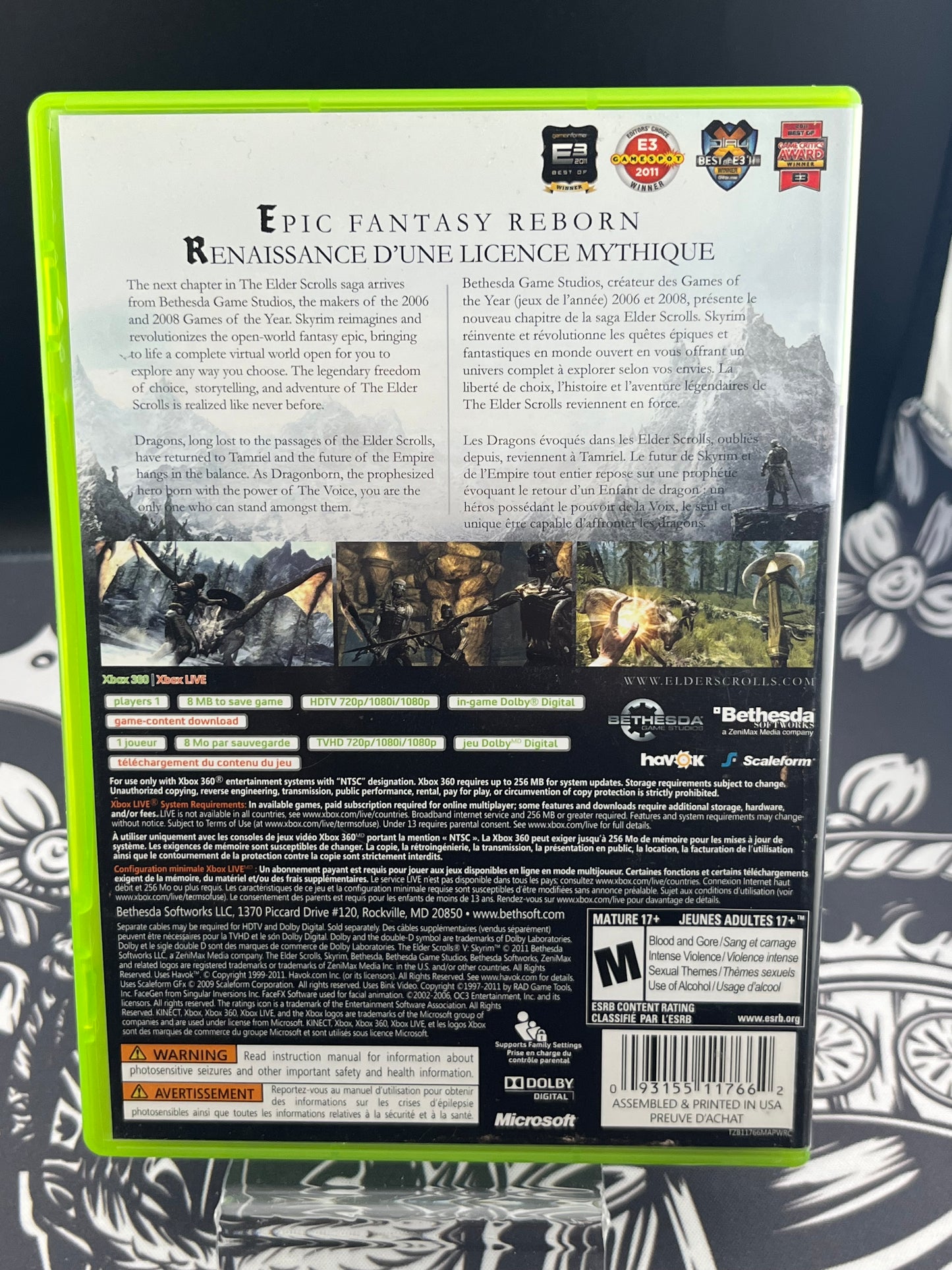 The Elder Scrolls V Skyrim Xbox 360 CIB