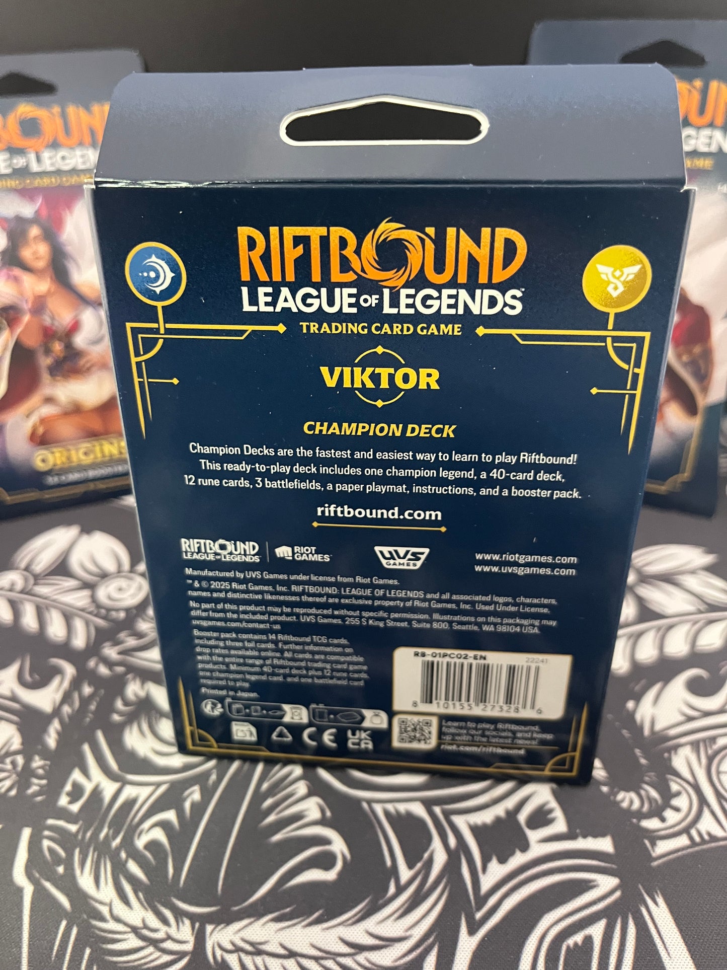 Riftbound League of Legends TCG Champion Deck Viktor + 2 Single Booster packs