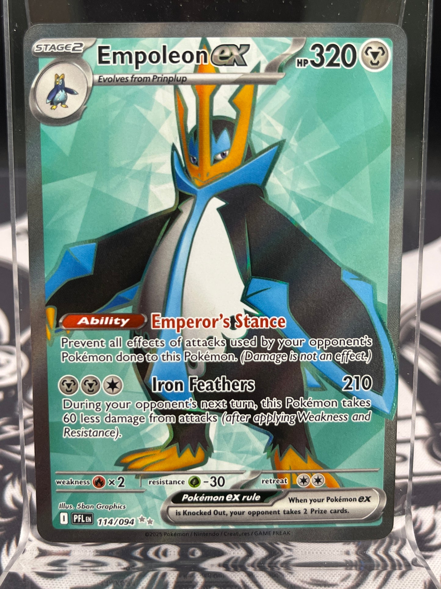 Pokemon Empoleon ex Phantasmal Flames Ultra Rare Full Art 114/094 NM