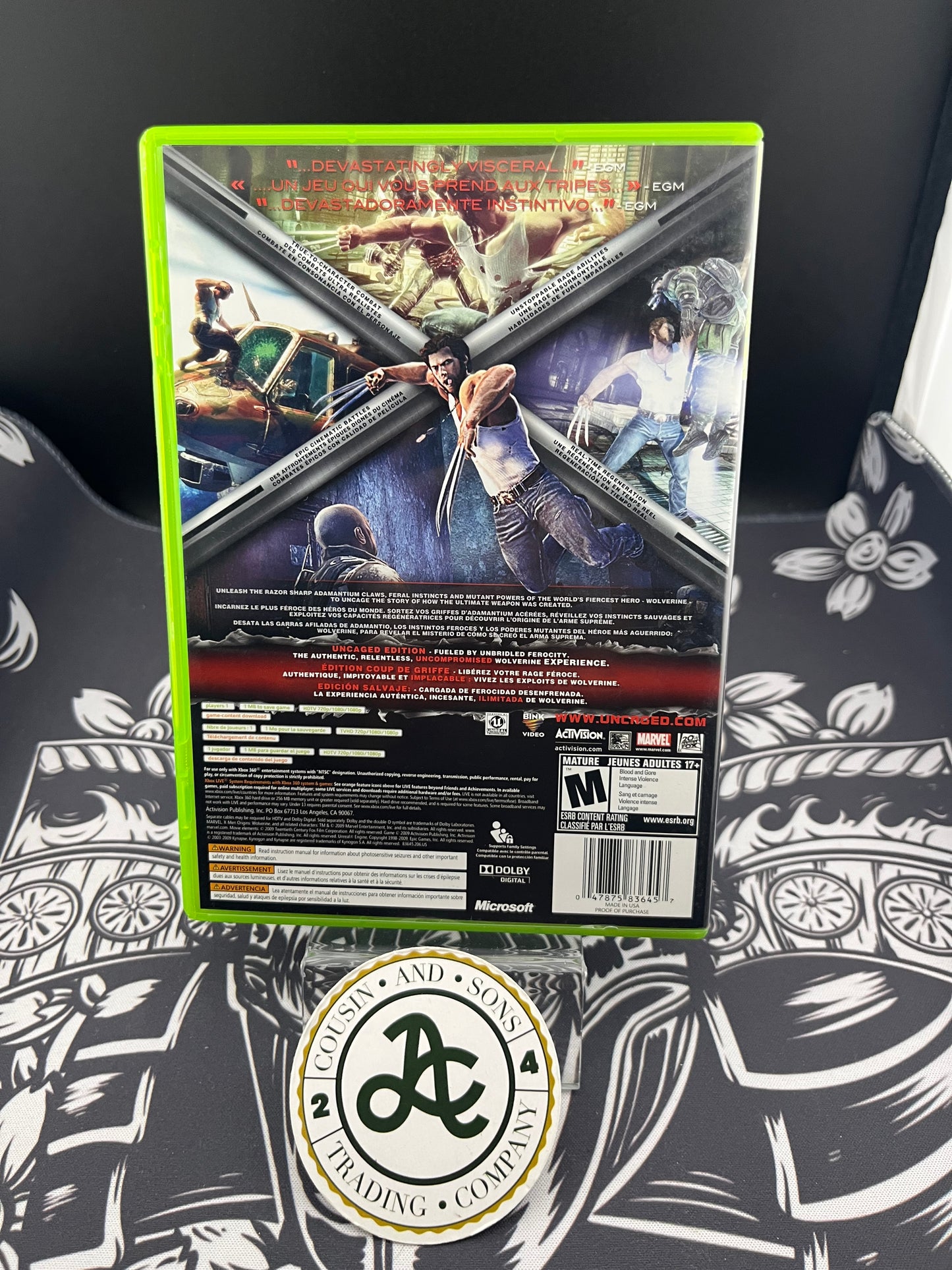 X Men Origins Wolverine Xbox 360 CIB