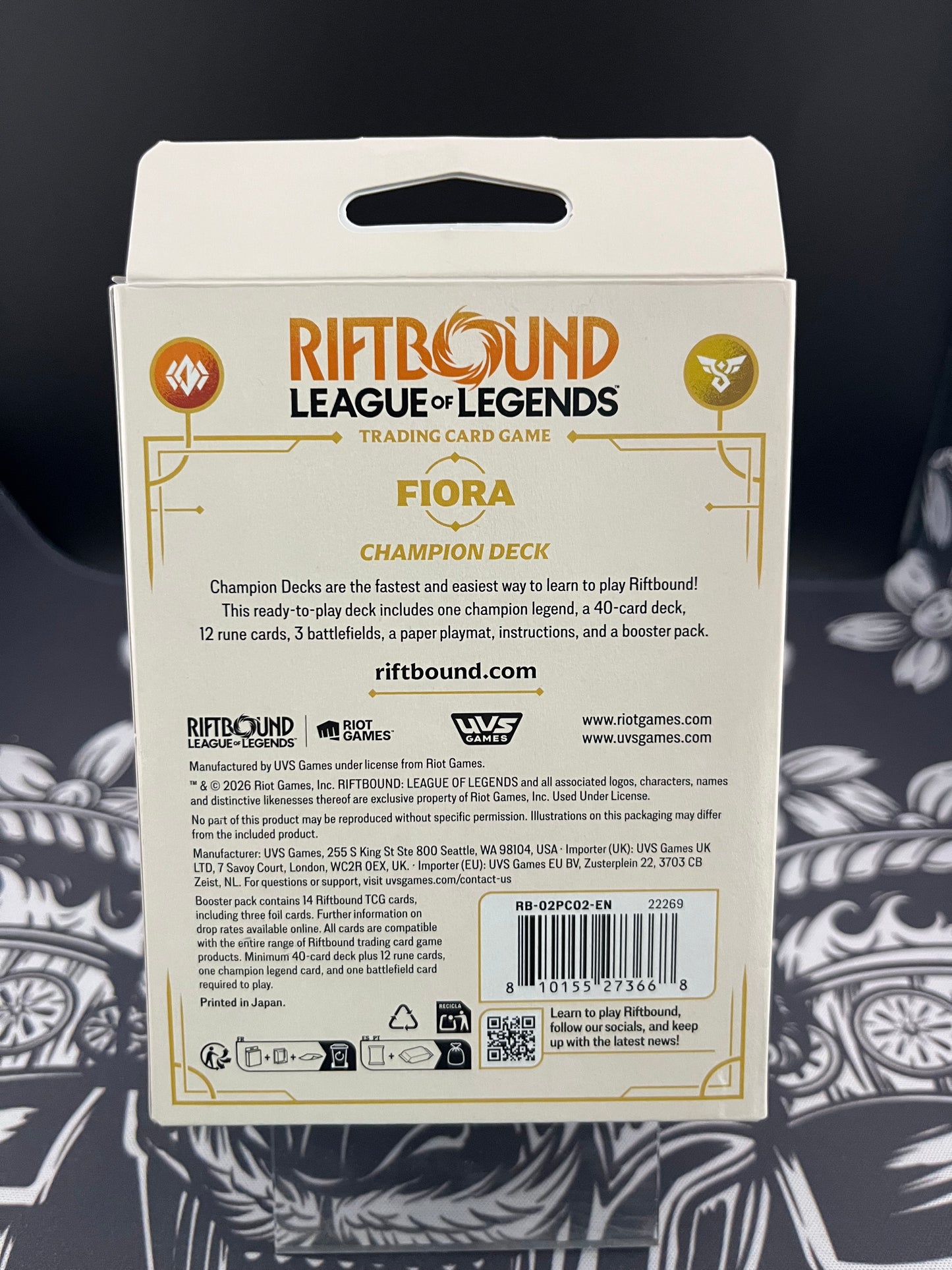RiftBound League of Legends Spiritforged Fiora Champion Deck BNIB