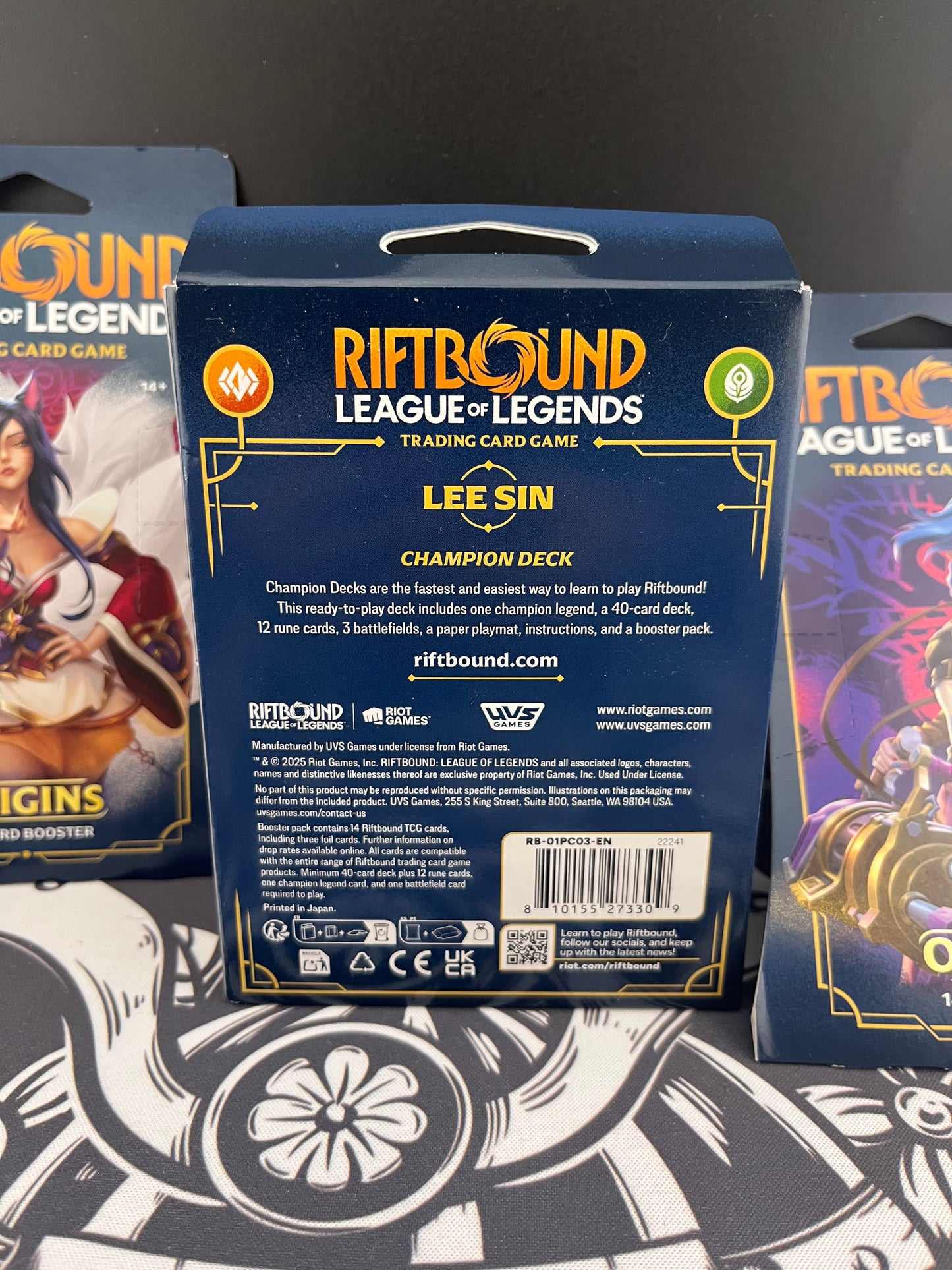 Riftbound League of Legends TCG Champion Deck Lee Sin + 2 Single Booster packs