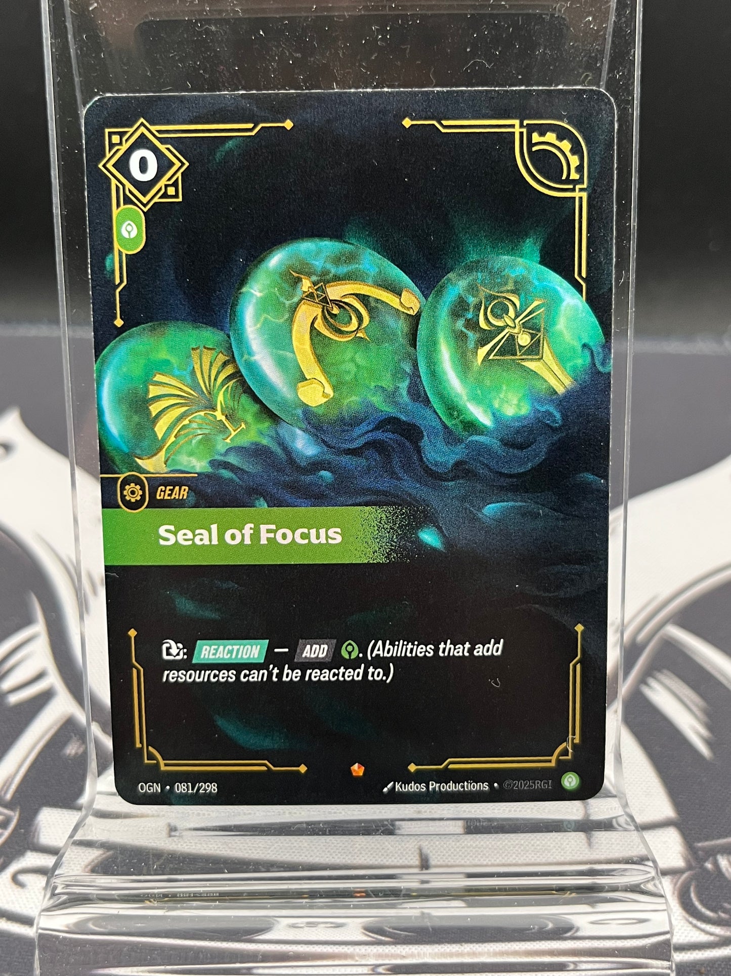 Seal of Focus Riftbound TCG League of Legends 081/298 Origins NM FOIL