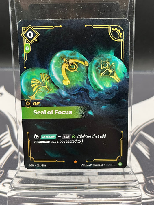 Seal of Focus Riftbound TCG League of Legends 081/298 Origins NM FOIL