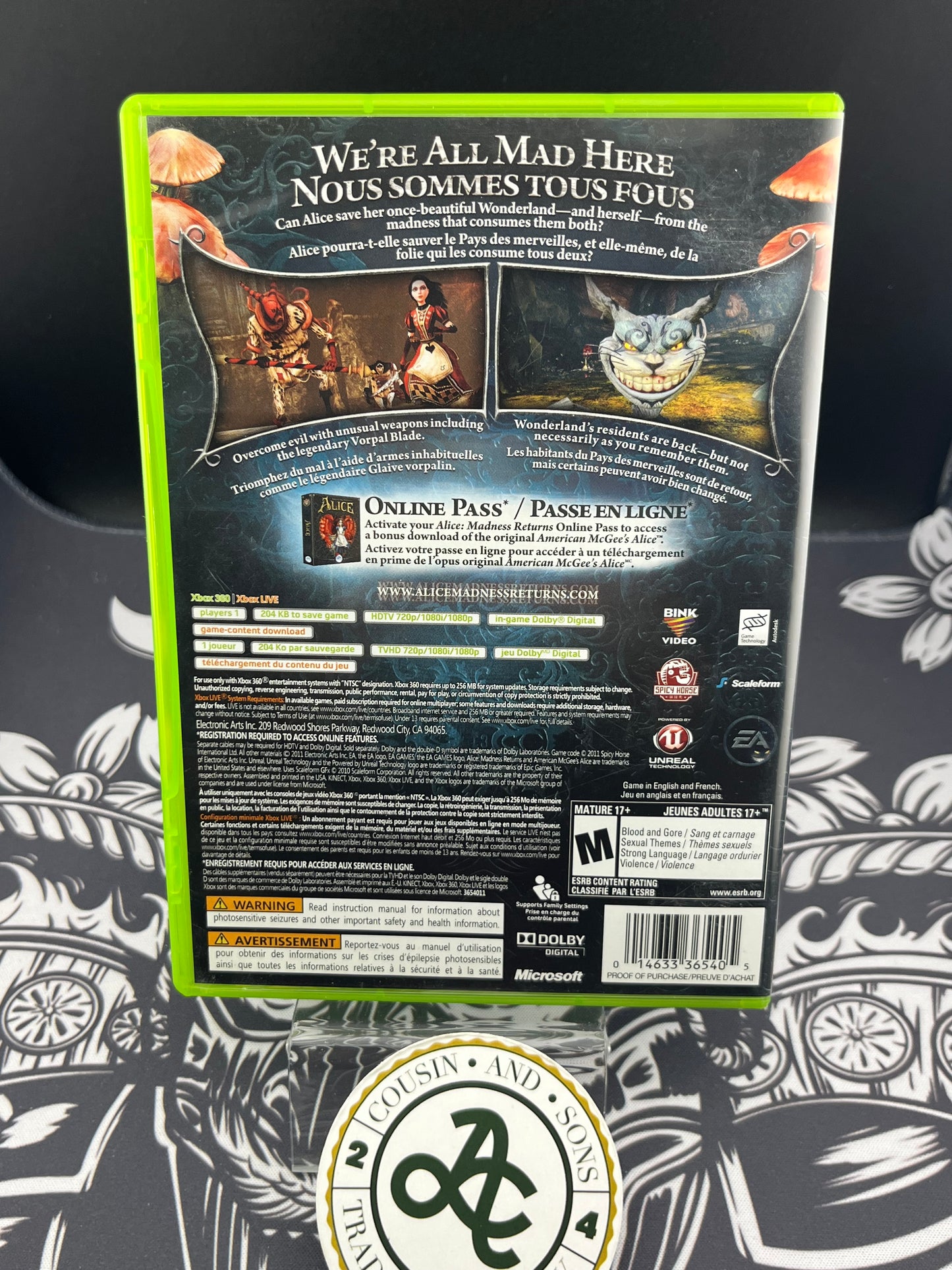 Alice Madness Returns Xbox 360 CIB