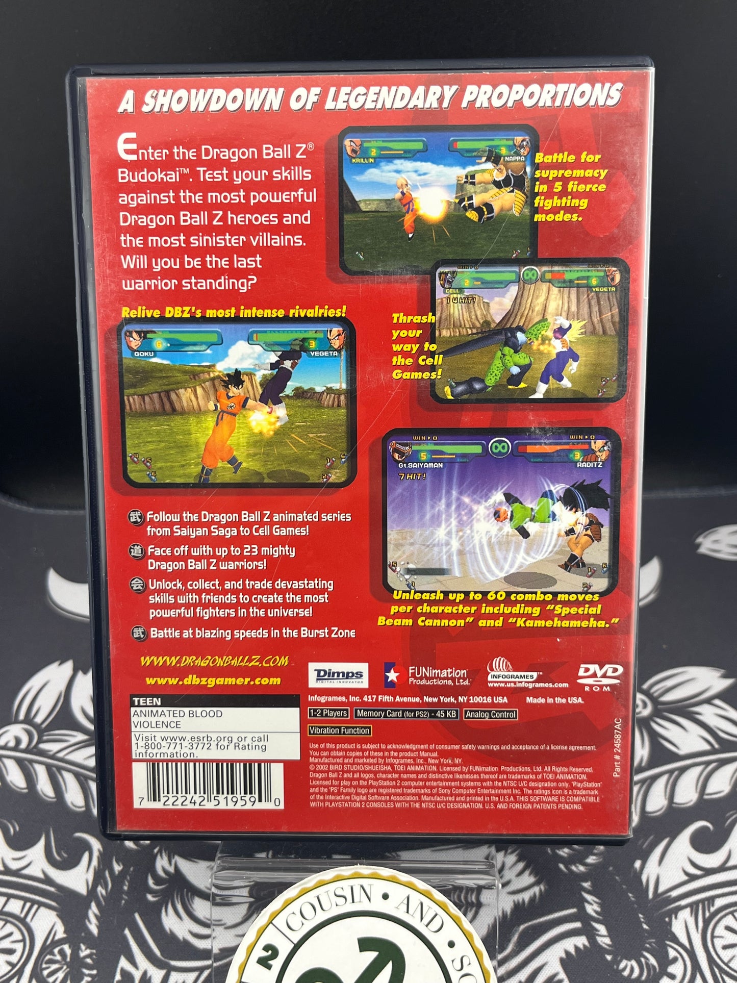 (P) Dragonball Z Budokai - PS2 - No Manual