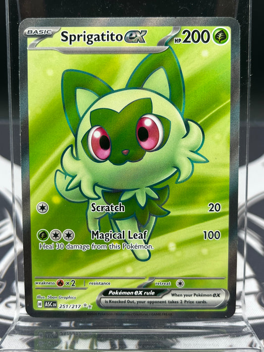 Pokemon TCG Sprigatito EX Full Art 251/217 Ascended Heroes Ultra Rare NM