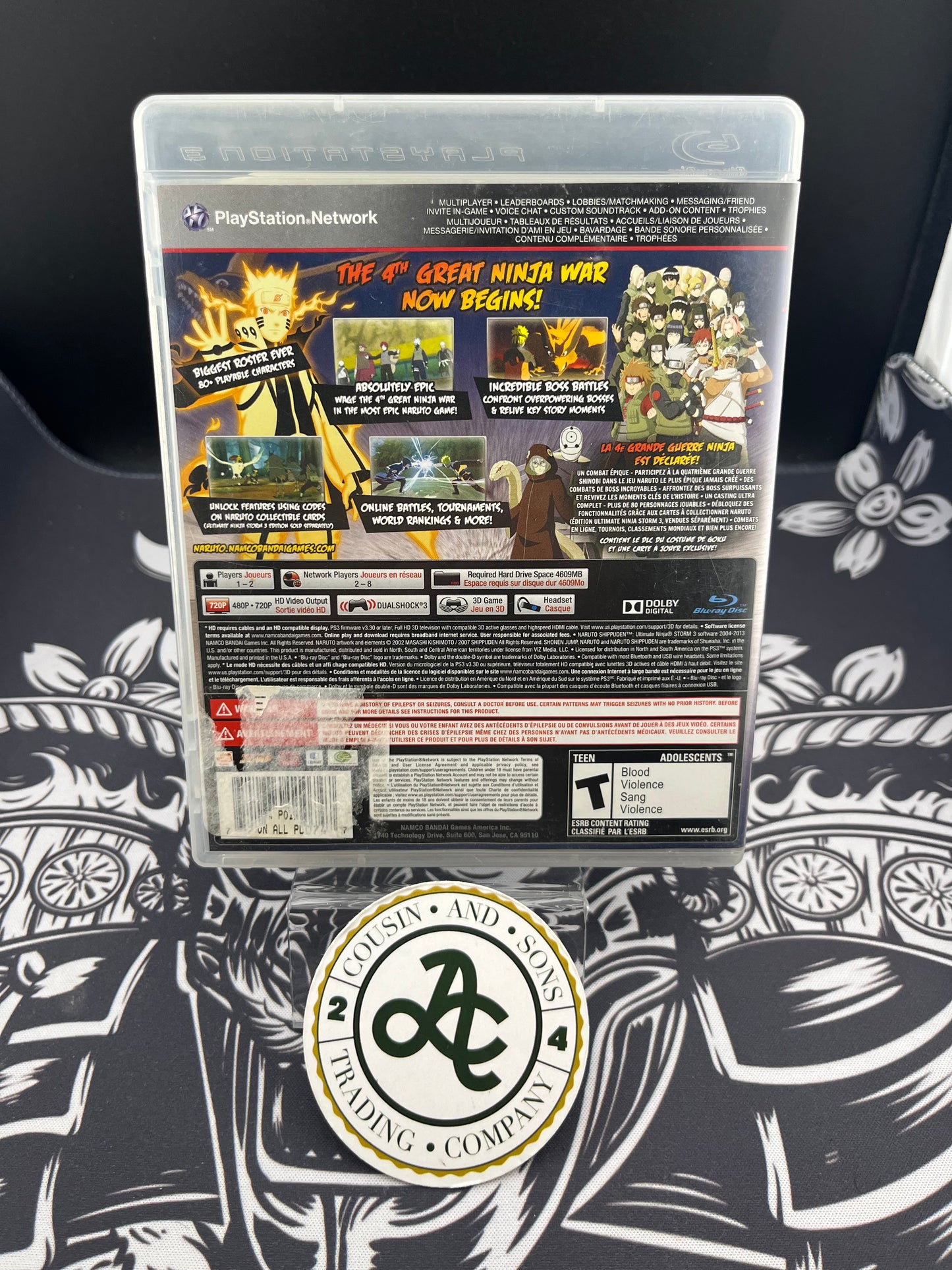 Naruto Shippuden Ultimate Ninja Storm 3 PS3 no manual