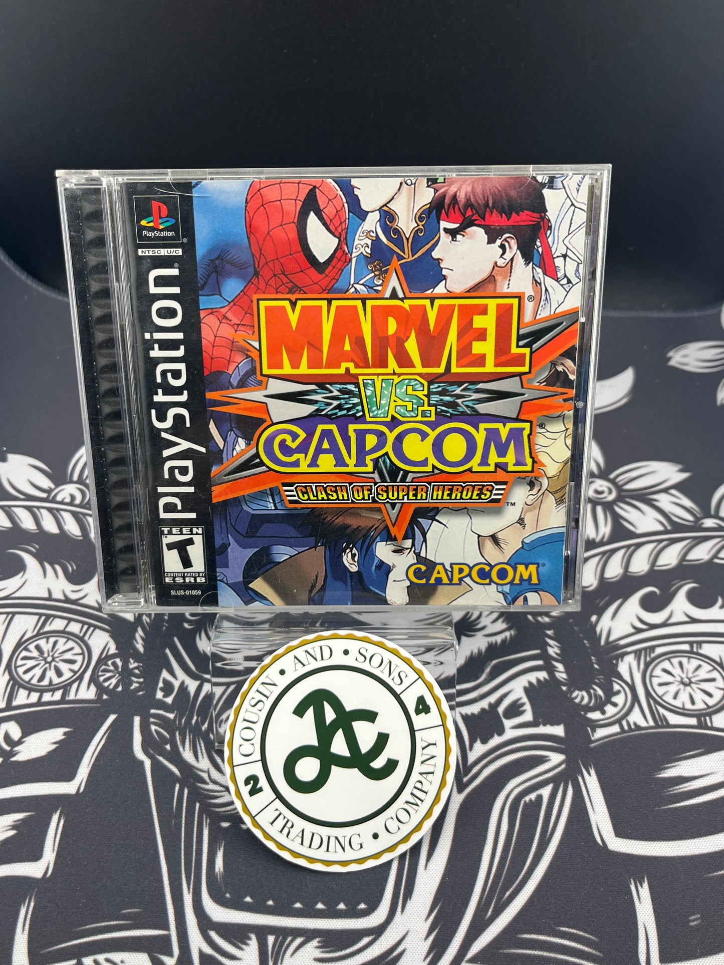 Marvel Vs Capcom Clash of Super Heroes PS1 CIB + Registration Card
