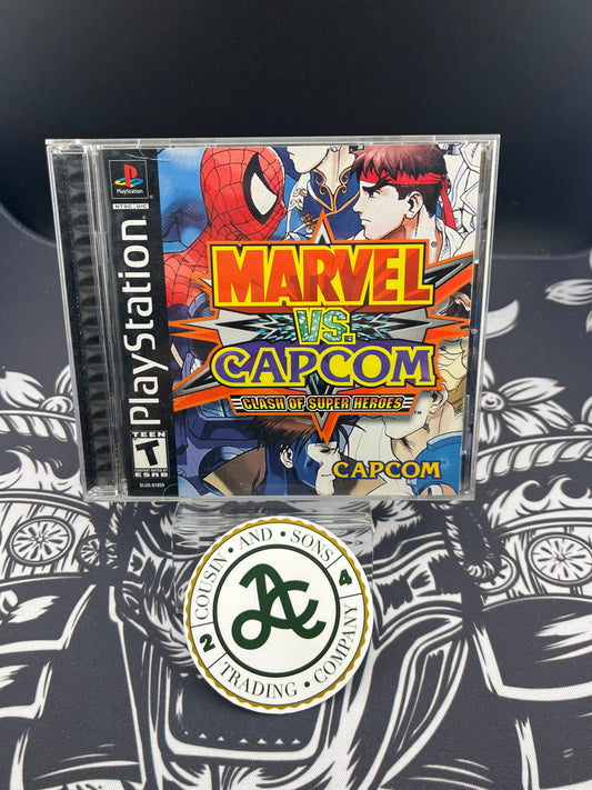 Marvel Vs Capcom Clash of Super Heroes PS1 CIB + Registration Card