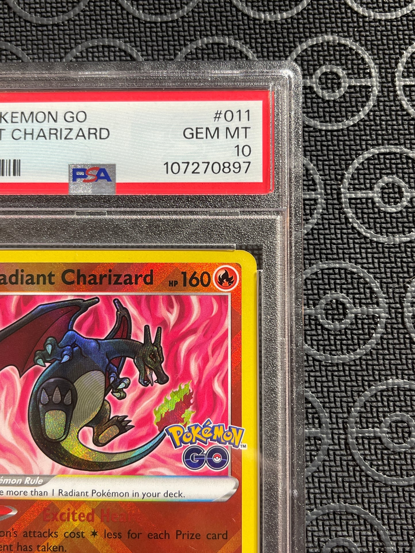 2022 Pokémon Go Radiant 011 Charizard PSA 10