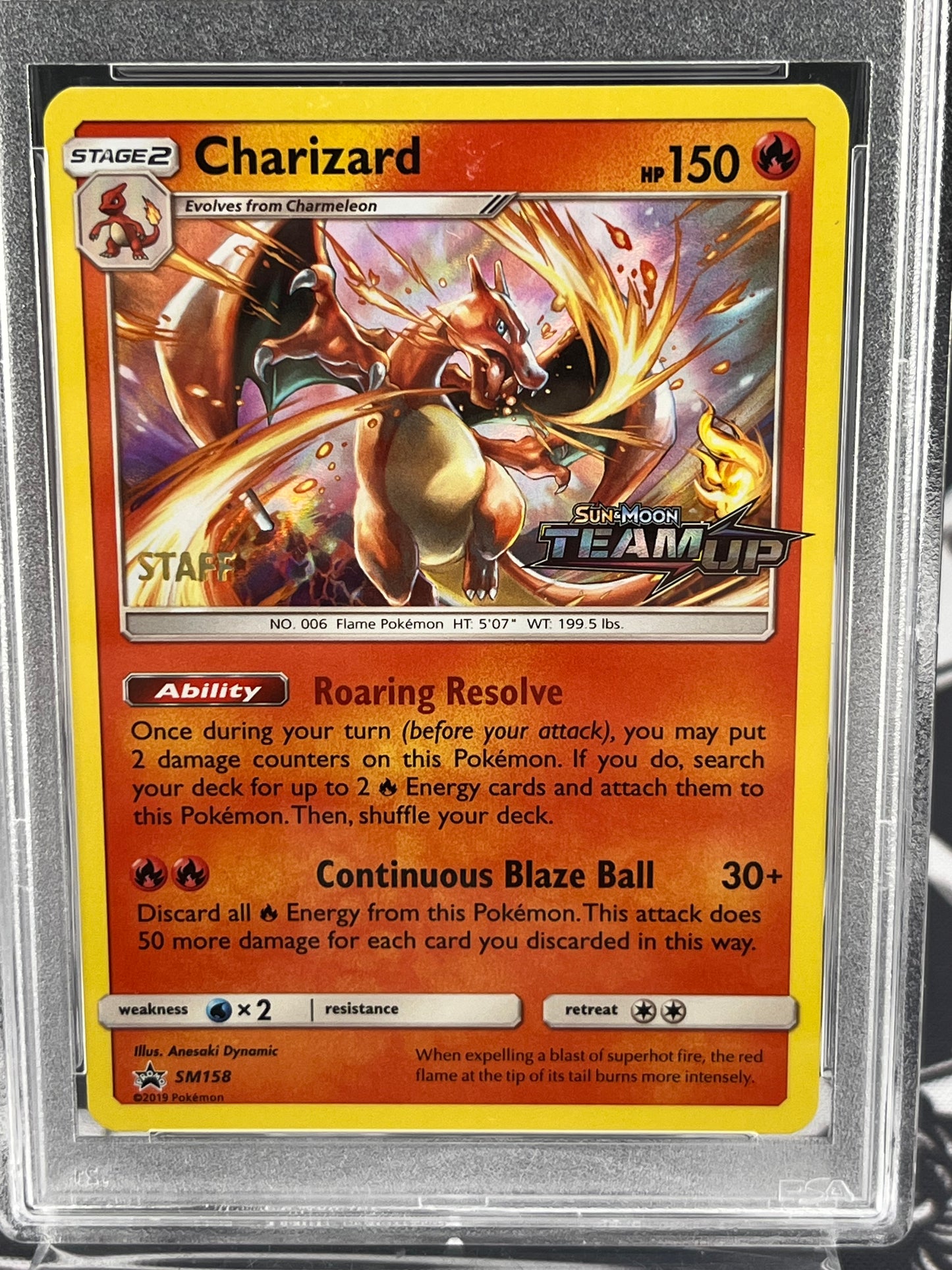 Charizard 2019 PM SM Black Star HOLO Promo Staff PSA 9 Verified