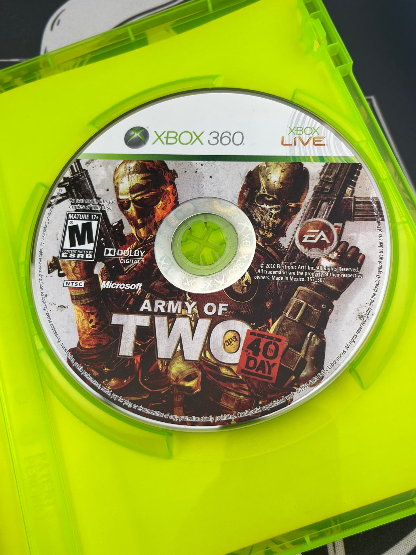 Army of Two 40th Day Xbox 360 CIB