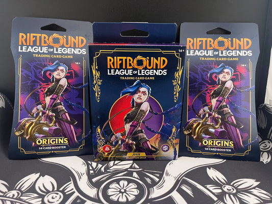 Riftbound League of Legends TCG Champion Deck Jinx + 2 Single Booster packs