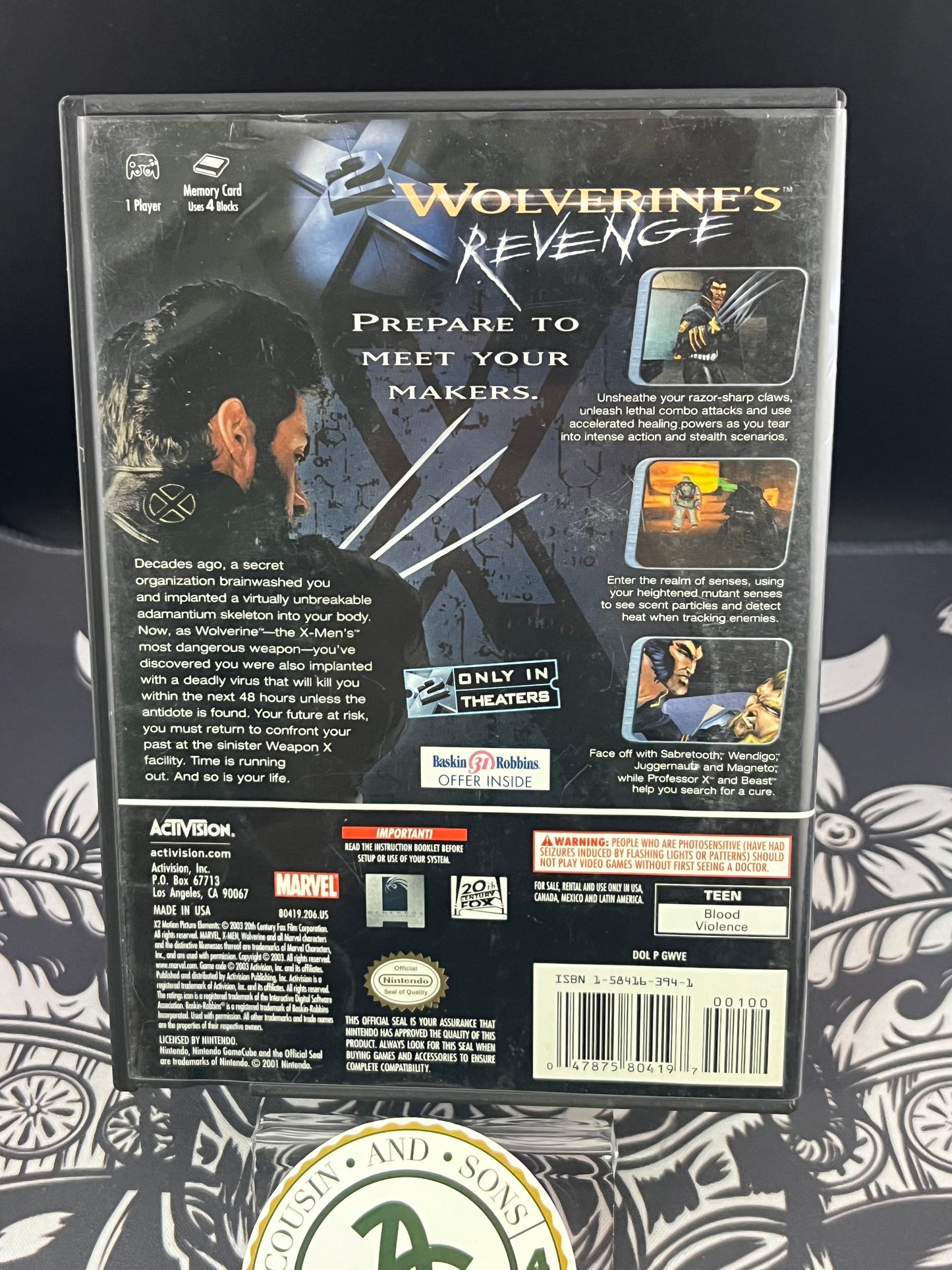 X2 Wolverine’s Revenge GameCube CIB