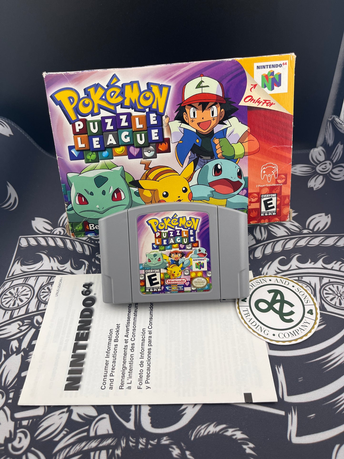 Pokémon Puzzle League N64 Box Cartridge + Insert - missing manual (Charity)