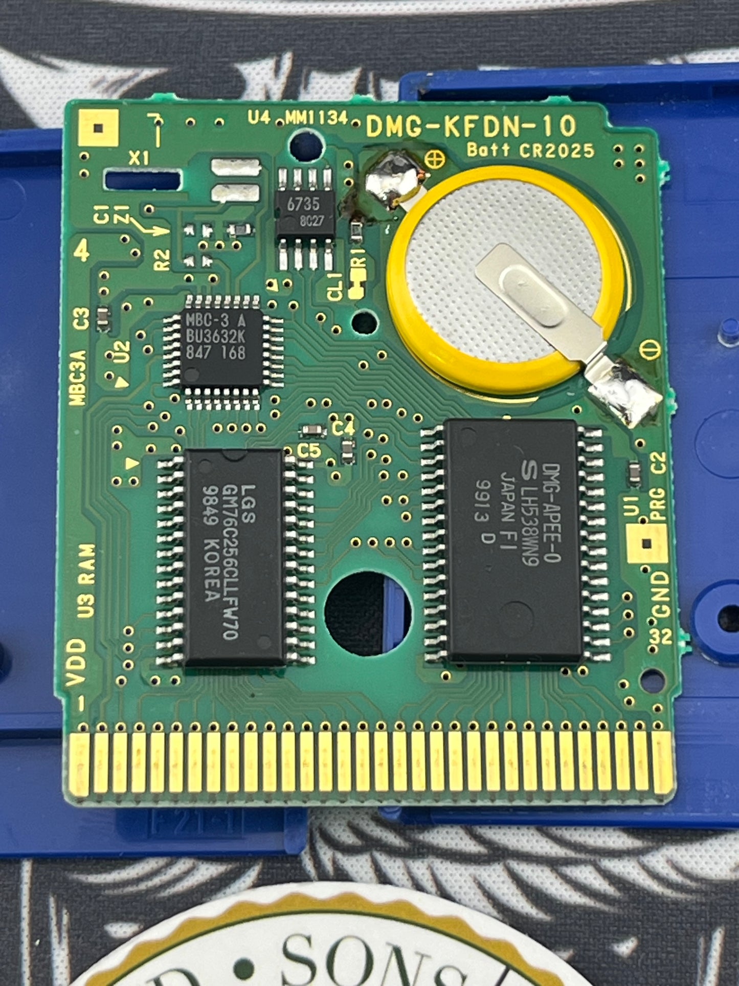 Pokémon Blue GBC Loose First Print