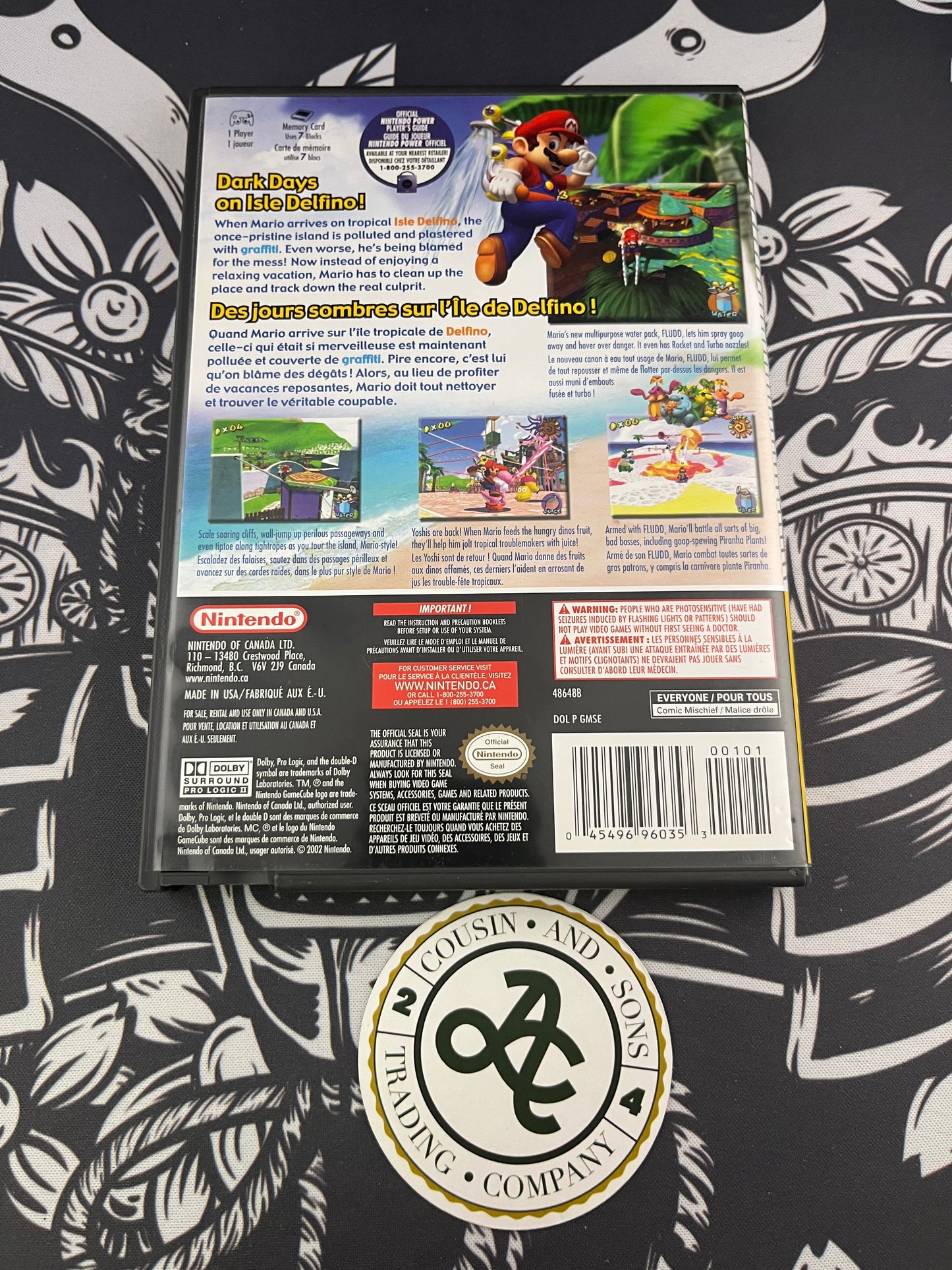 Super Mario Sunshine Players Choice GameCube CIB