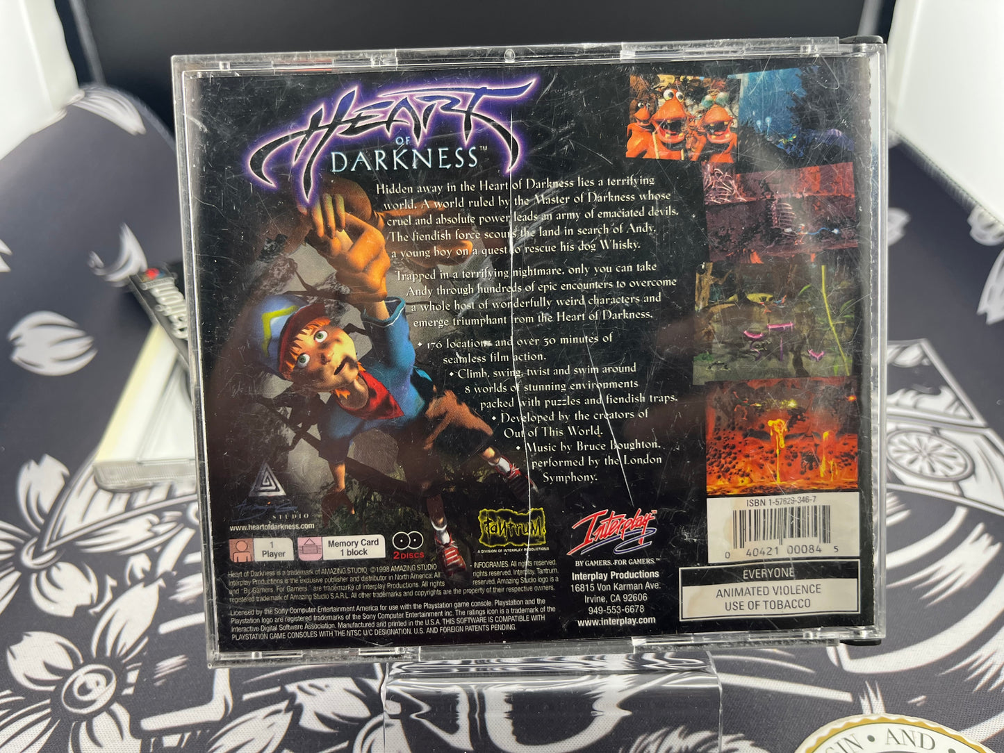 Heart of Darkness (2 disc, damaged case) CIB PS1