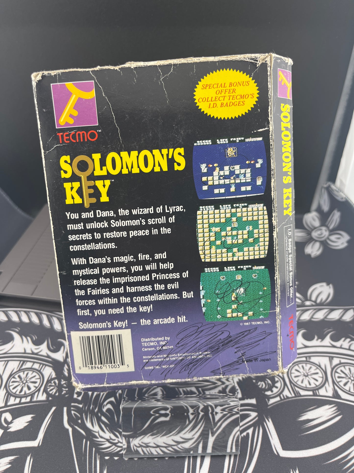 Solomon’s Key NES - Box, manual, Cartridge (broken box)