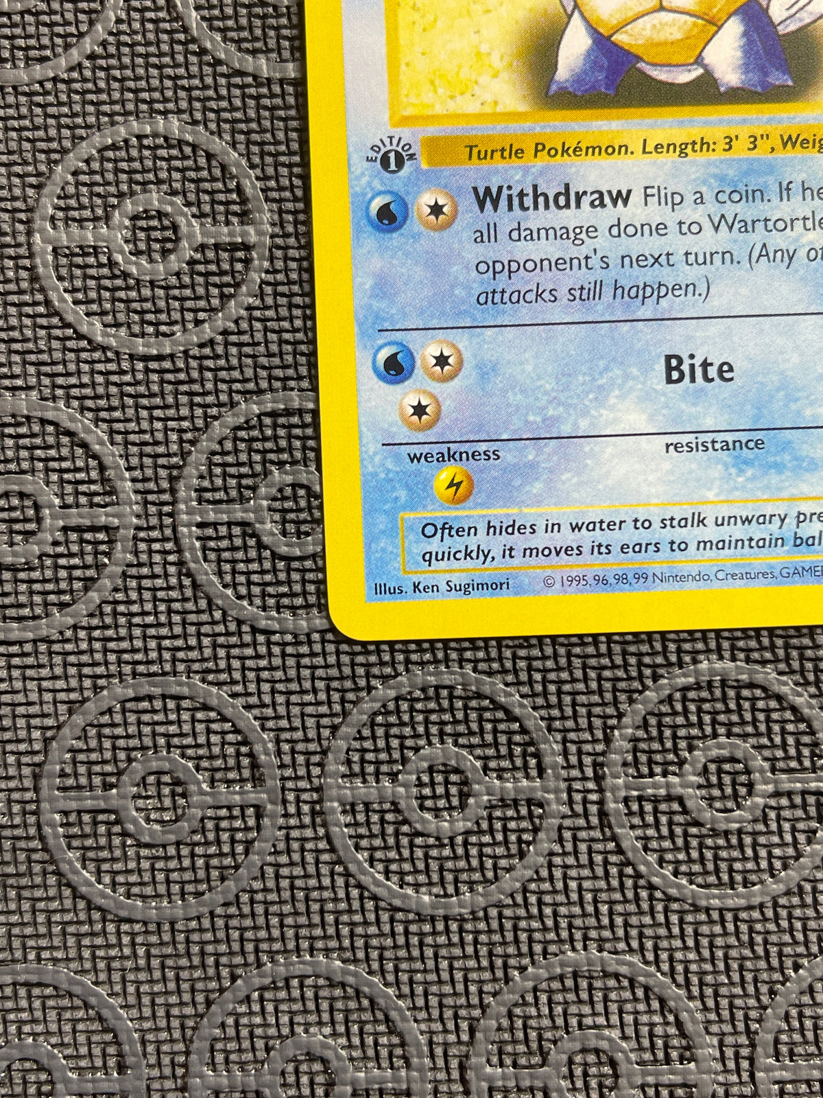 Wartortle- 1st Edition Shadowless Base Set 42/102 NM