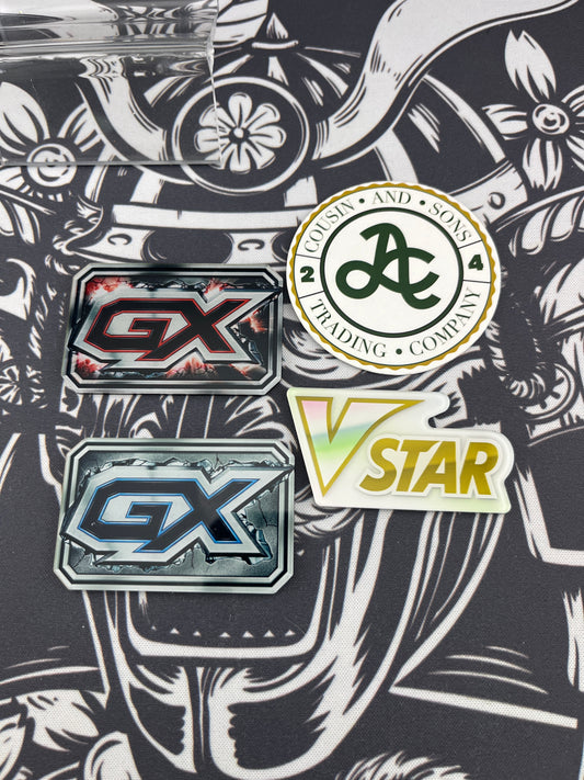 Pokemon official VStar - GX red - GX blue game tokens (3)