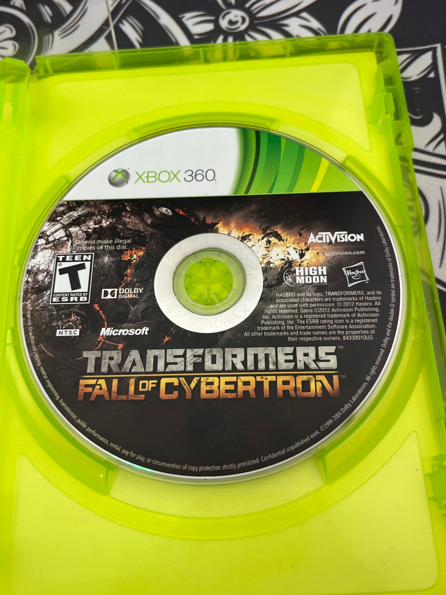 Transformers Fall of Cybertron Xbox 360 No Manual