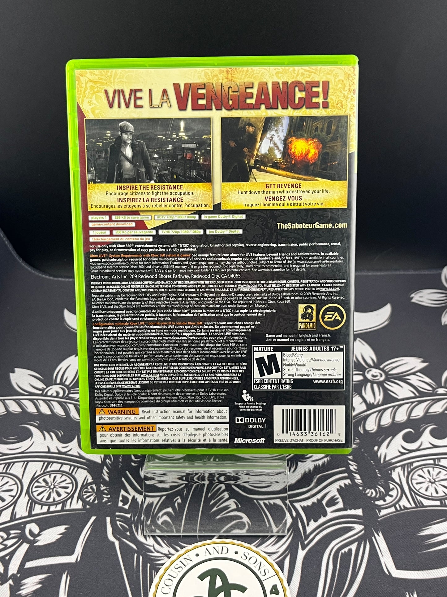 The Saboteur No Manual Xbox 360 CIB