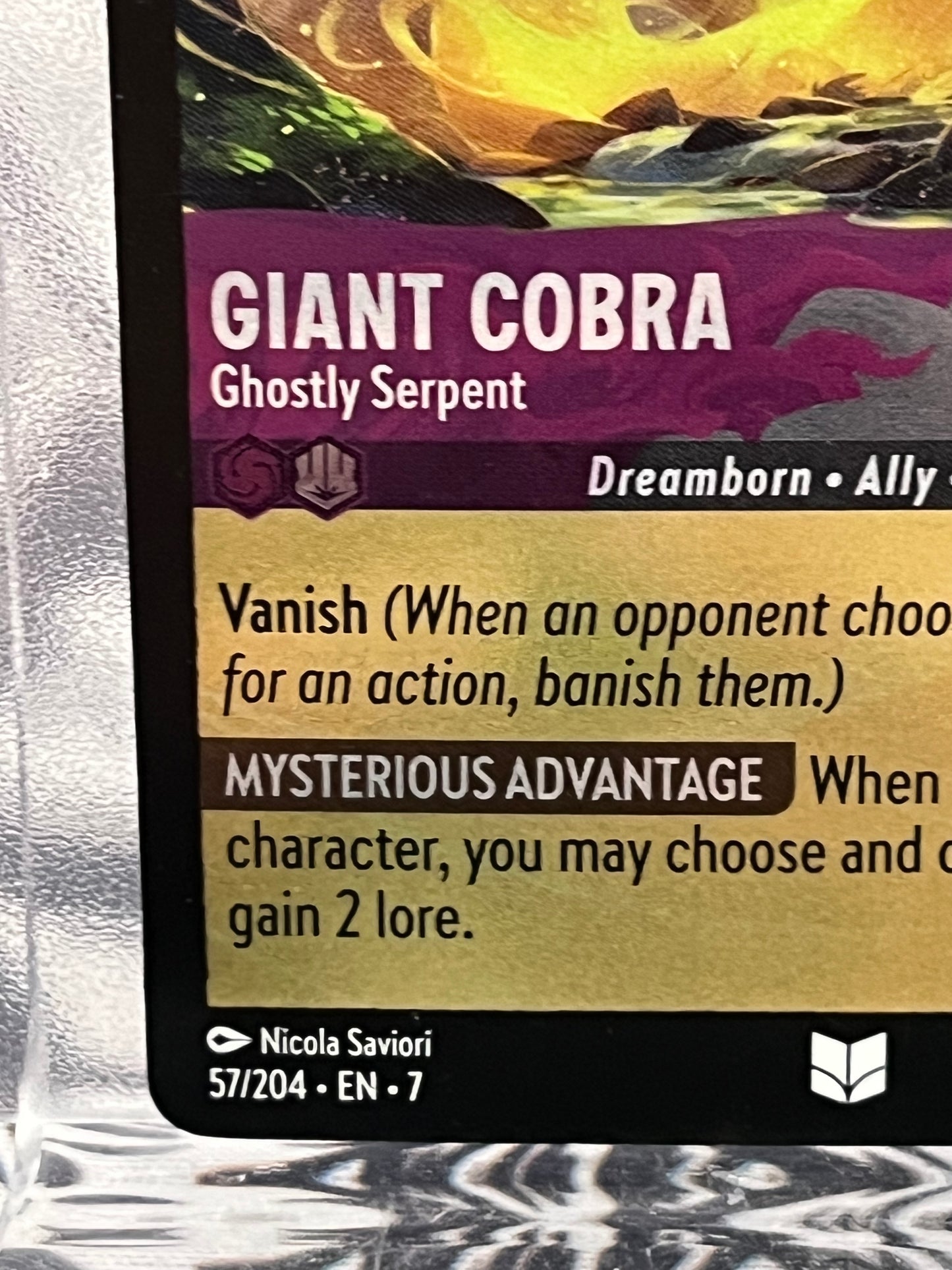 Giant Cobra - Ghostly Serpent 57/204 Archazia's Island Cold Foil Lorcana