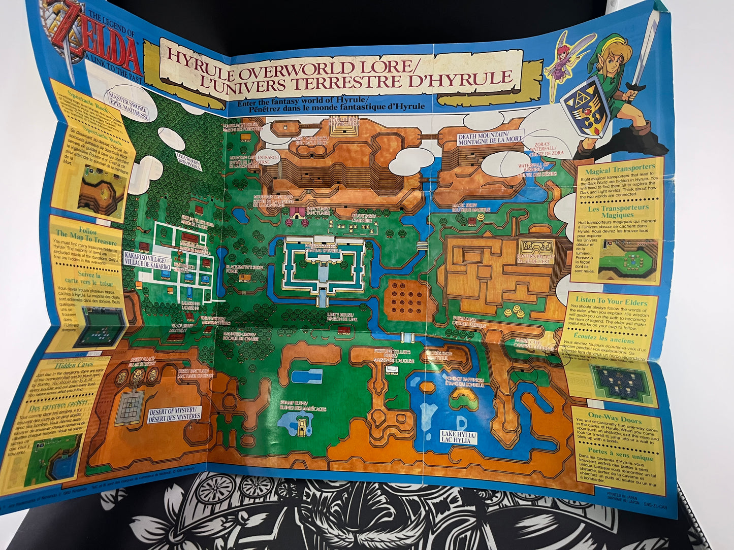 The Legend of Zelda (1987) Gold NES CIB + Map